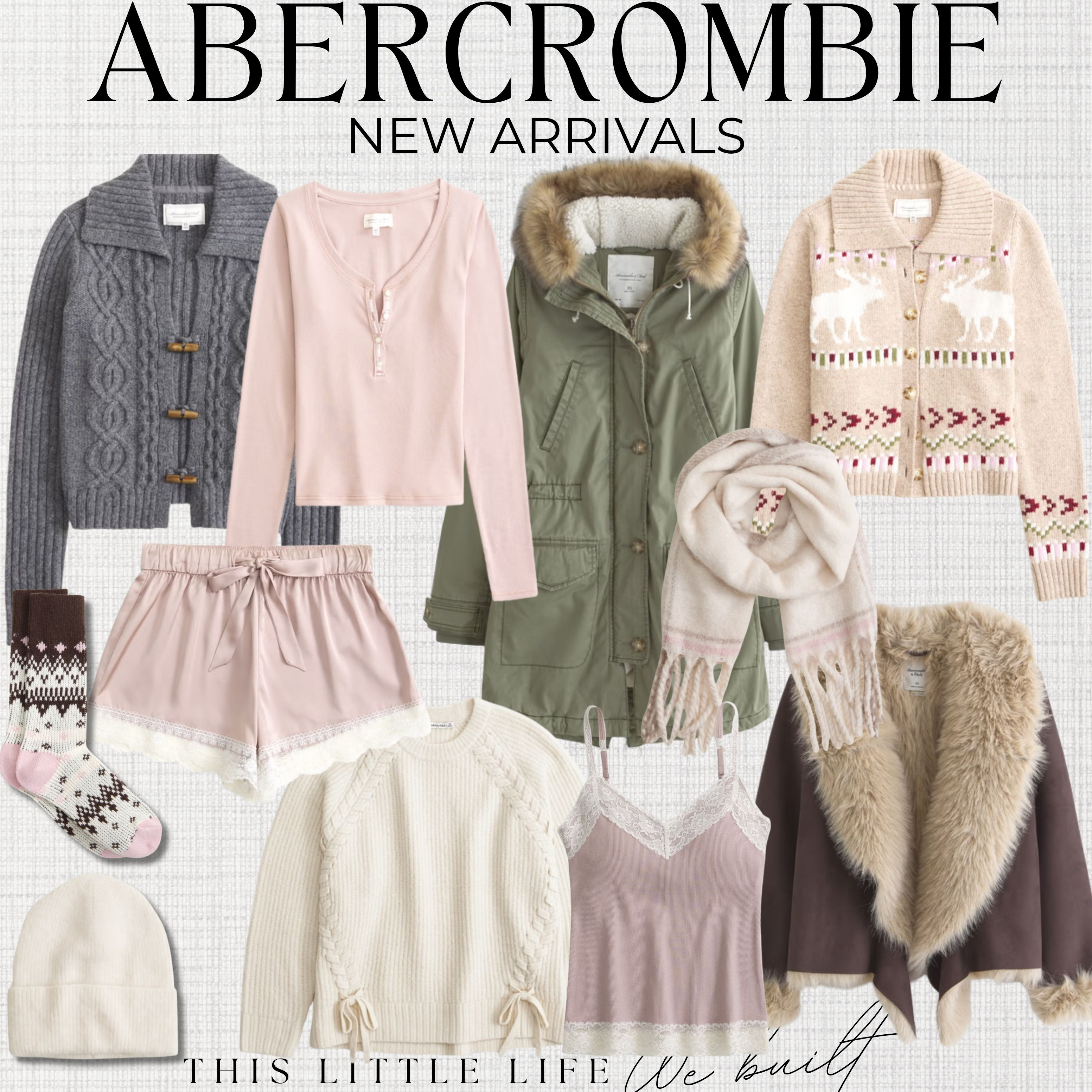 New Arrivals from Abercrombie!
Abercrombie Winter / Abercrombie Holiday /  Knit Sweaters / Midi Dresses with Boots / Oversized Blazers / Puffer Jackets / Neutral Cardigans  / Button-Up Shirts / Layered Tops / Ankle Booties / High-Waisted Jeans / Utility Jackets / Ribbed Knit Tops / Winter Coats / Cotton Turtlenecks / Neutral Jumpsuits / Leather Crossbody Bags / Warm Beanies / Wide-Leg Trousers / Knit Midi Skirts / Oversized Flannel Shirts / Neutral Loafers / Slip Dresses with Layers / Winter Scarves / Earth-Tone Accessories / Oversized Sweaters and Cardigans / Fair Isle Sweaters / Winter Accessories / Warm Layers / Thermal Layers / Waterproof Snow Boots / Ugg Boots /  

 #LTKHoliday #LTKSeasonal