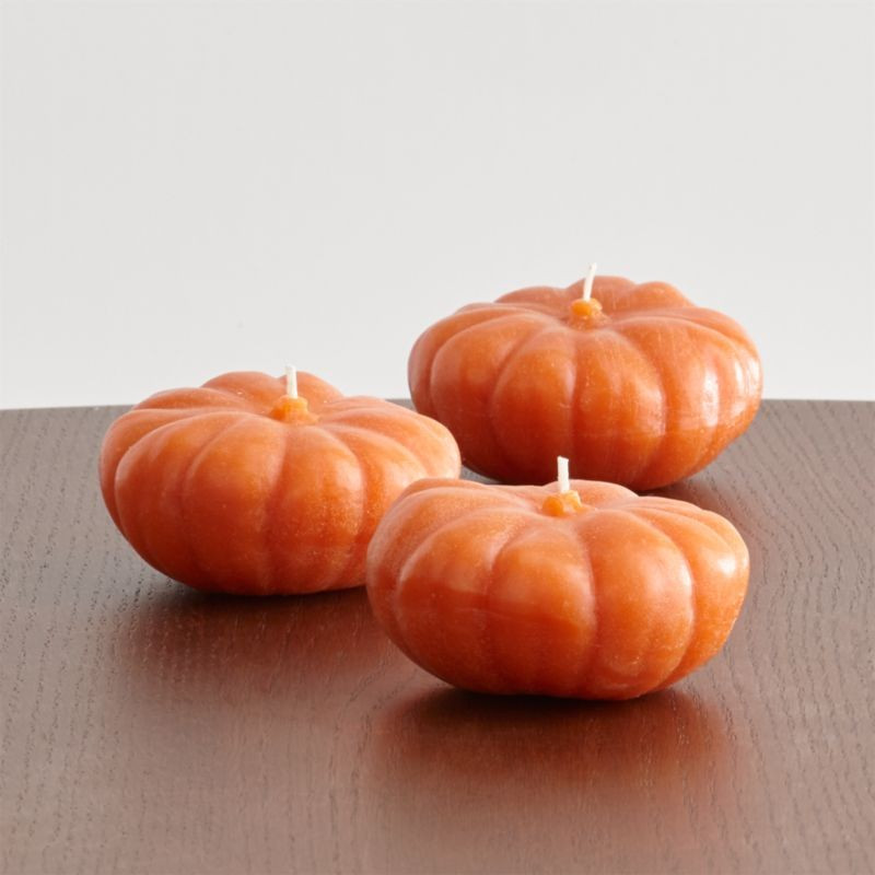 Mini Pumpkin Candles Set of 3 + Reviews | Crate & Barrel | Crate & Barrel