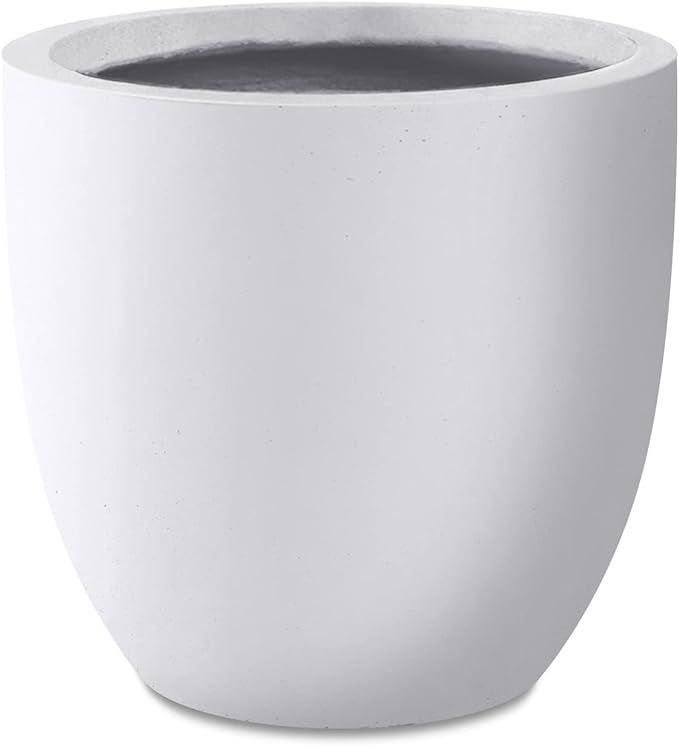 Kante RC0050B-C80011 Round Large Pure White Concrete Planters, 14" W | Amazon (US)