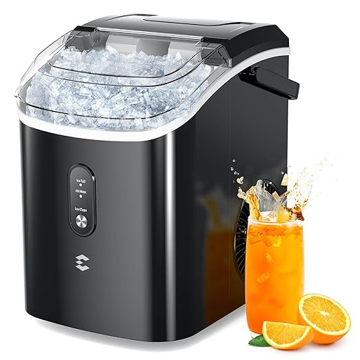 Nugget Ice Maker Countertop,Chewable Pellet Ice, 33LBS/24H,Compact Self-Cleaning Ice Machine with... | Amazon (US)