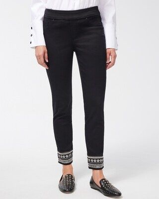 Faux Leather Trim Pull-on Jeggings | Chico's