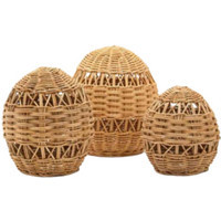 Wicker Decorative Eggs | Cailini Coastal