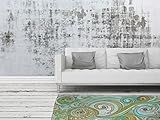 Modern Industrial psychedelic blue green artist area rug. Unique artwork. Funky throw carpet. Origin | Amazon (US)