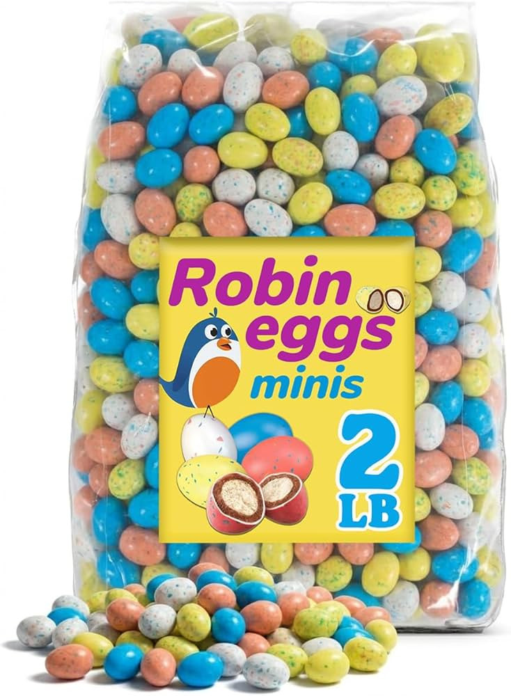 Whopper Mini Robin Eggs Easter Candy, 2 Lbs Bulk, Whoopers Milk Chocolate Malted Balls with Paste... | Amazon (US)