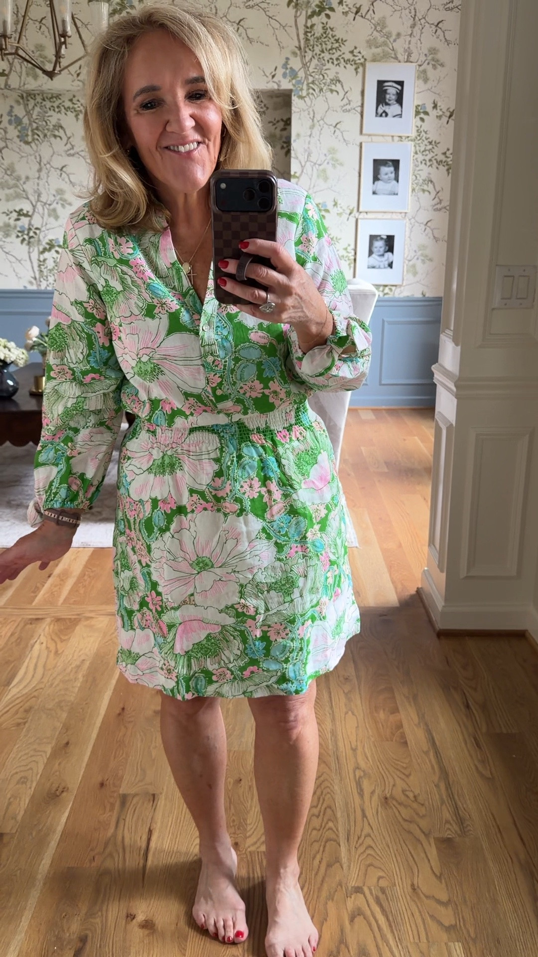 New Lilly dress just arrived had to throw it on before I left. I sized up to a 10 

Shower dress vacation dress 

Check out my other Belk finds too!

#LTKSeasonal #LTKOver40 #LTKPetite