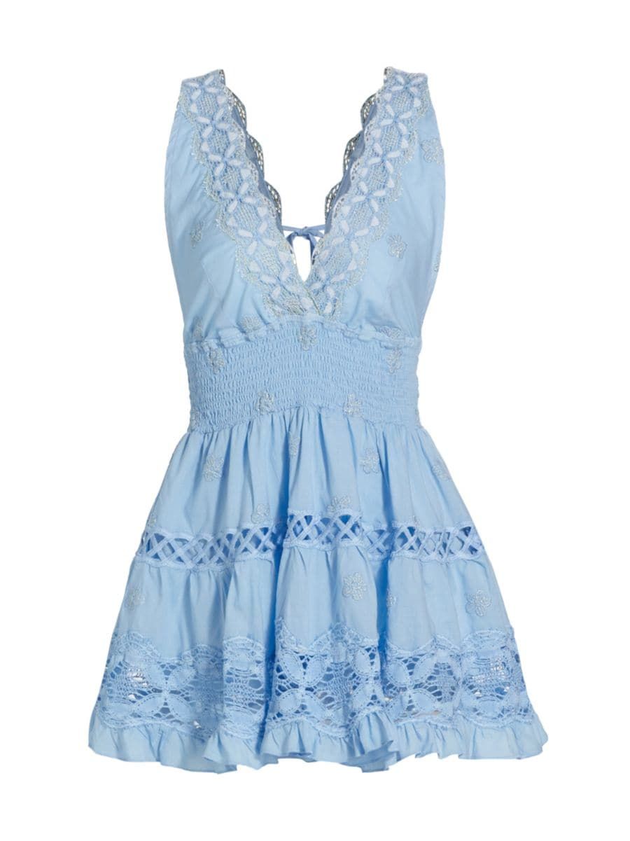 Marisa Cotton Lace Flounce Dress | Saks Fifth Avenue