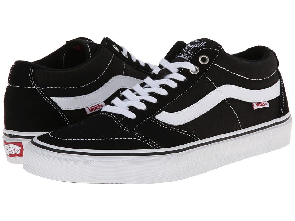 Vans - TNT SG (Black/White) Men's Skate Shoes | Zappos