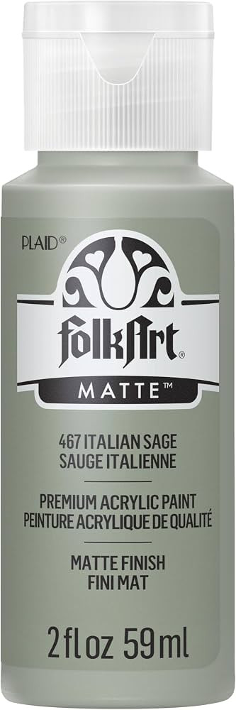 FolkArt Acrylic Paint in Assorted Colors (2 Ounce), 467 Italian Sage | Amazon (US)