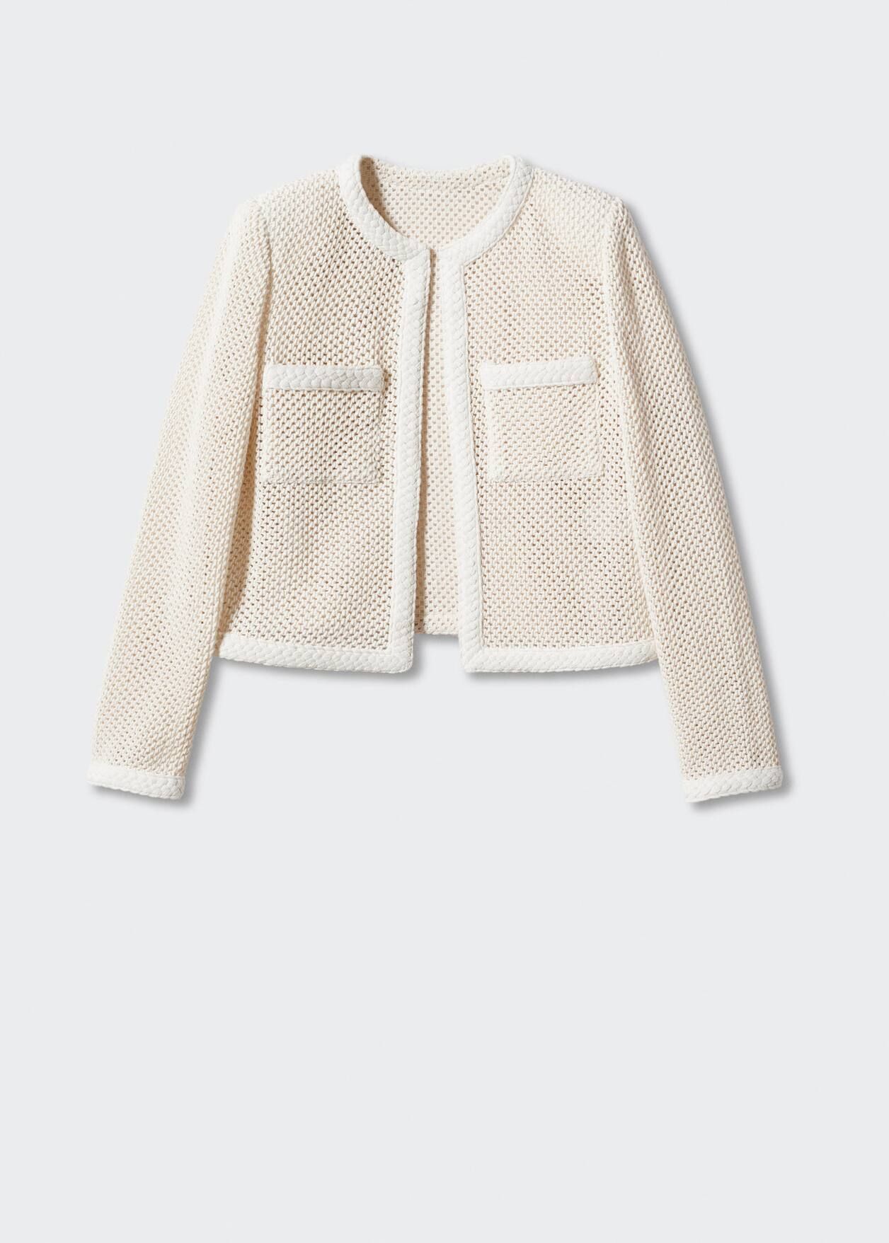 Openwork knitted jacket -  Women | Mango USA | MANGO (US)