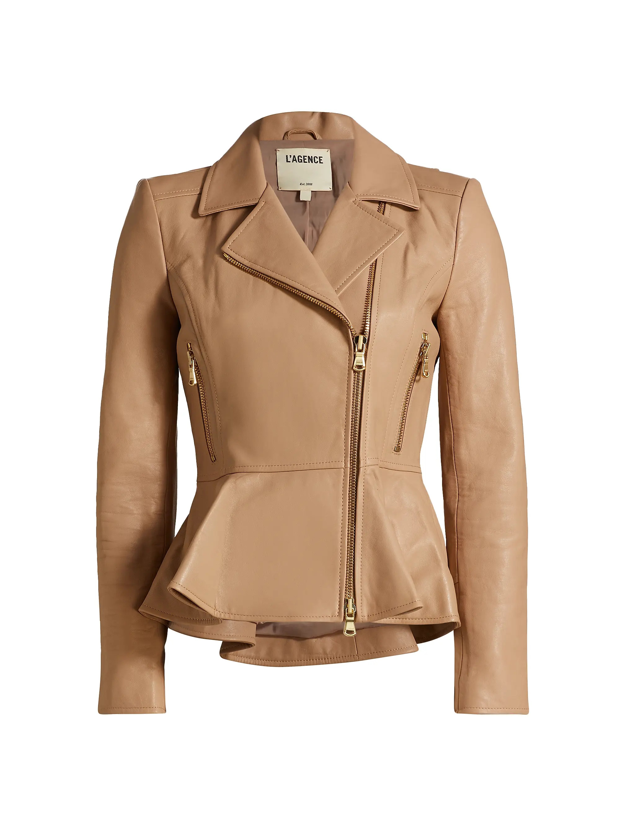 Lyric Leather Peplum Biker Jacket | Saks Fifth Avenue