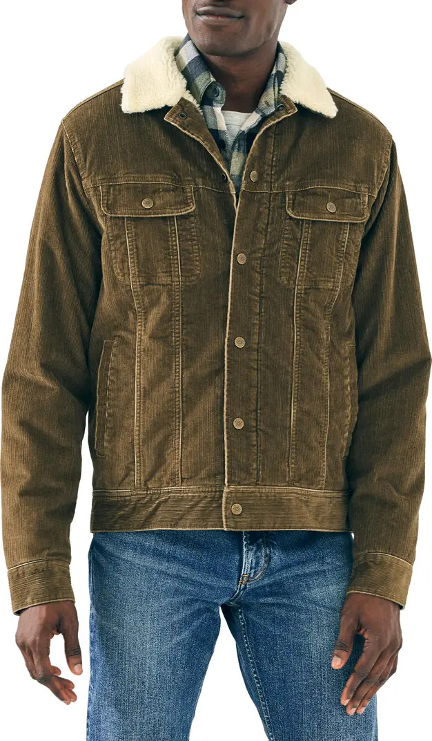 High Pile Fleece Collar Corduroy Trucker Jacket | Nordstrom