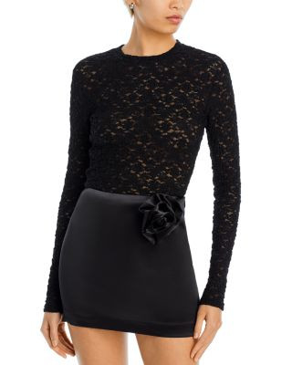Puckered Lace Long Sleeve Top - Exclusive | Bloomingdale's (US)