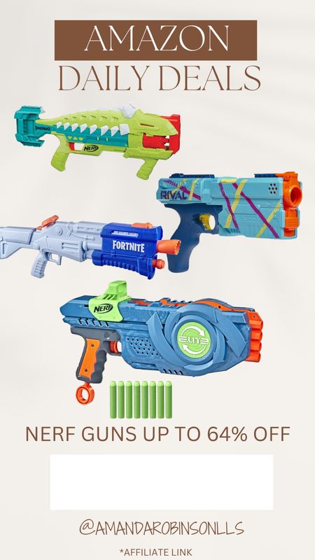 Amazon Daily Deals
Nerf guns up to 64% off

#LTKKids #LTKSaleAlert