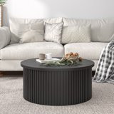 Round Lift Top Coffee Table with Storage Farmhouse Center Table with Hidden Compartment Circle So... | Walmart (US)