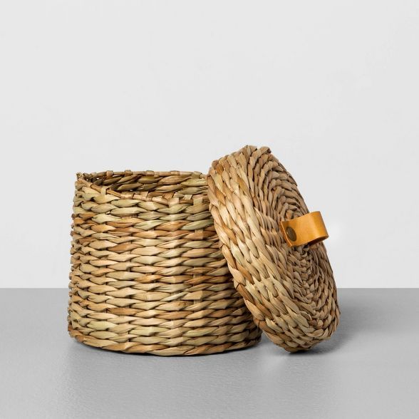 Target/Home/Bath/Bathroom Accessories‎Woven Bath Storage Canister Beige - Hearth & Hand™ with... | Target