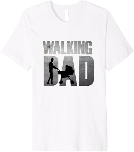 Mens Funny Humorous Walking Dad Baby Fatherhood Premium T-Shirt | Amazon (US)