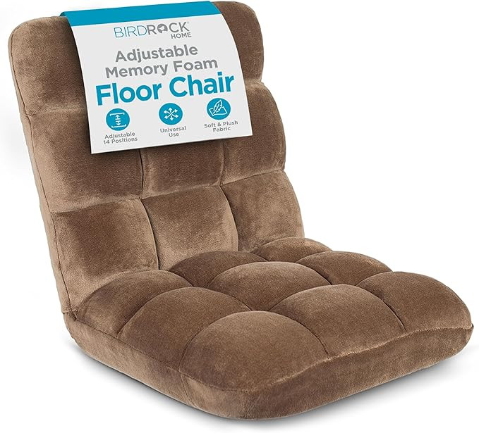 BIRDROCK HOME Adjustable Memory Foam Floor Chair - Ideal for Gaming, Reading, Meditation - Comfor... | Amazon (US)