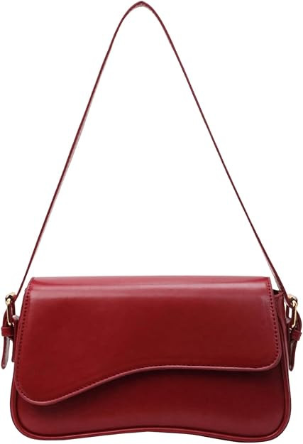 Verdusa Women's Leather Shoulder Bag Clutch Purses Trendy Hobo Crossbody Handbags Y2K Saddle Flap... | Amazon (US)
