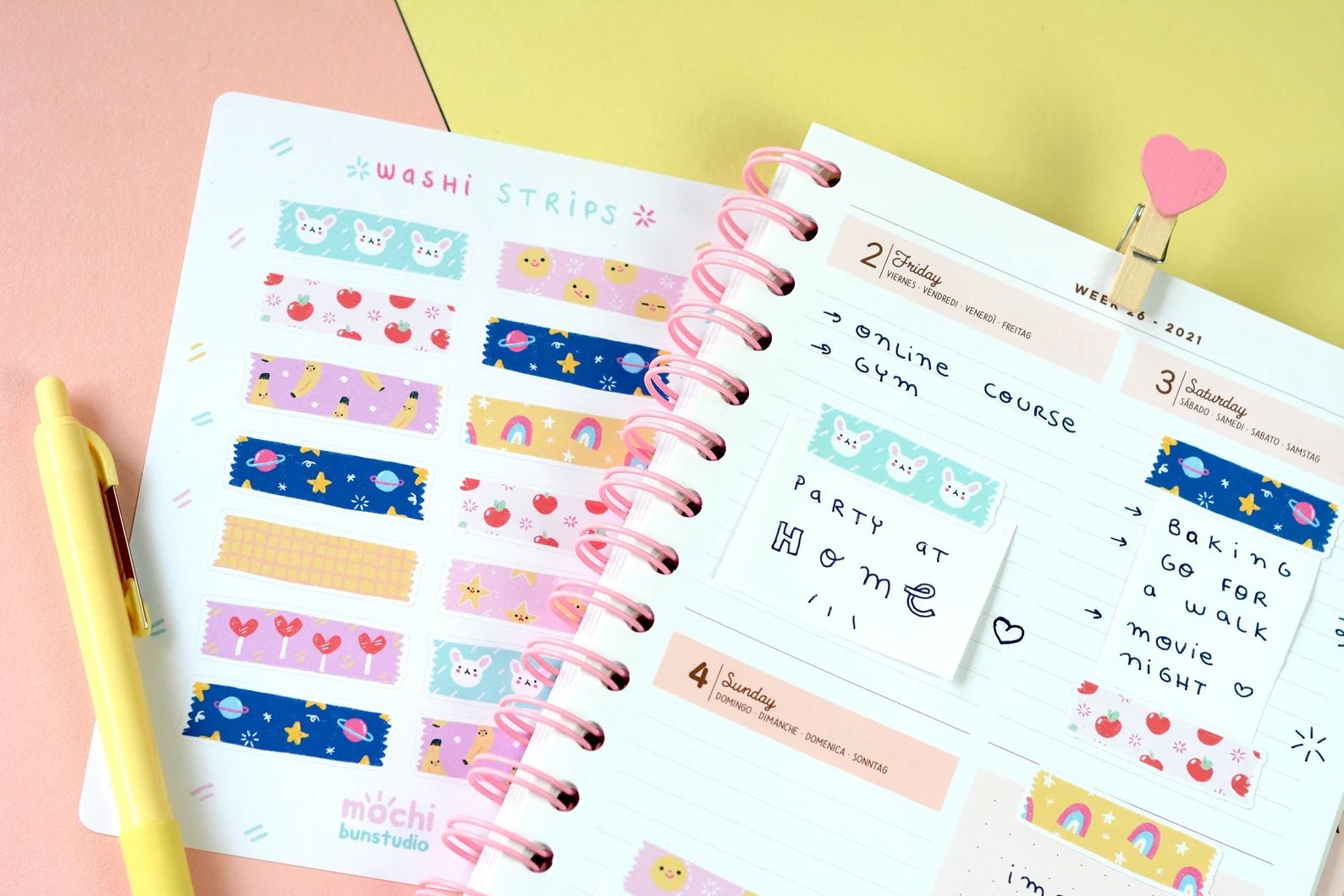 Washi Strips / Cute Stickers for Journal / Korean Stationery / Kawaii Sticker Sheet / Cute Journa... | Etsy (US)