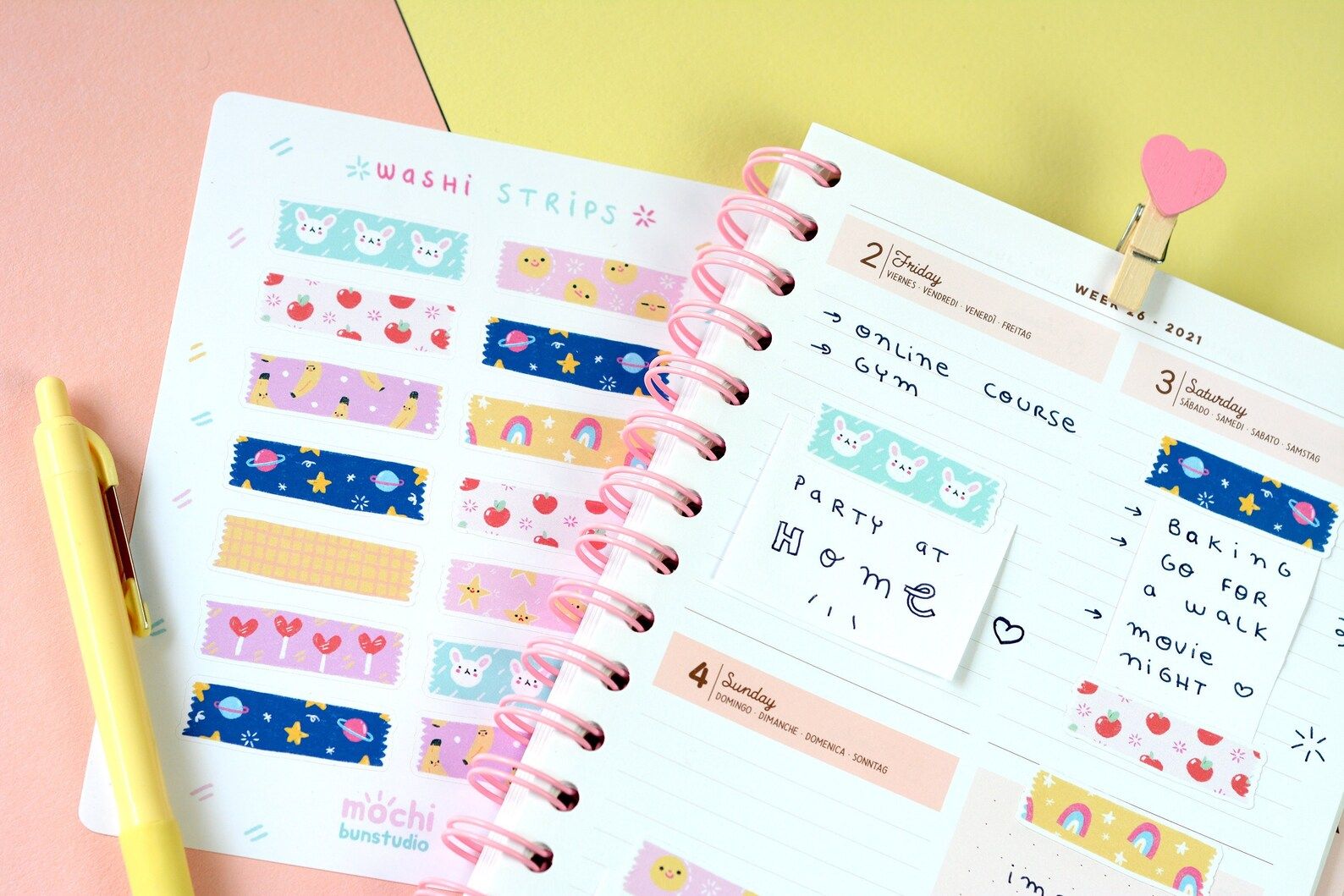 Washi Strips / Cute Stickers for Journal / Korean Stationery / Kawaii Sticker Sheet / Cute Journa... | Etsy (US)