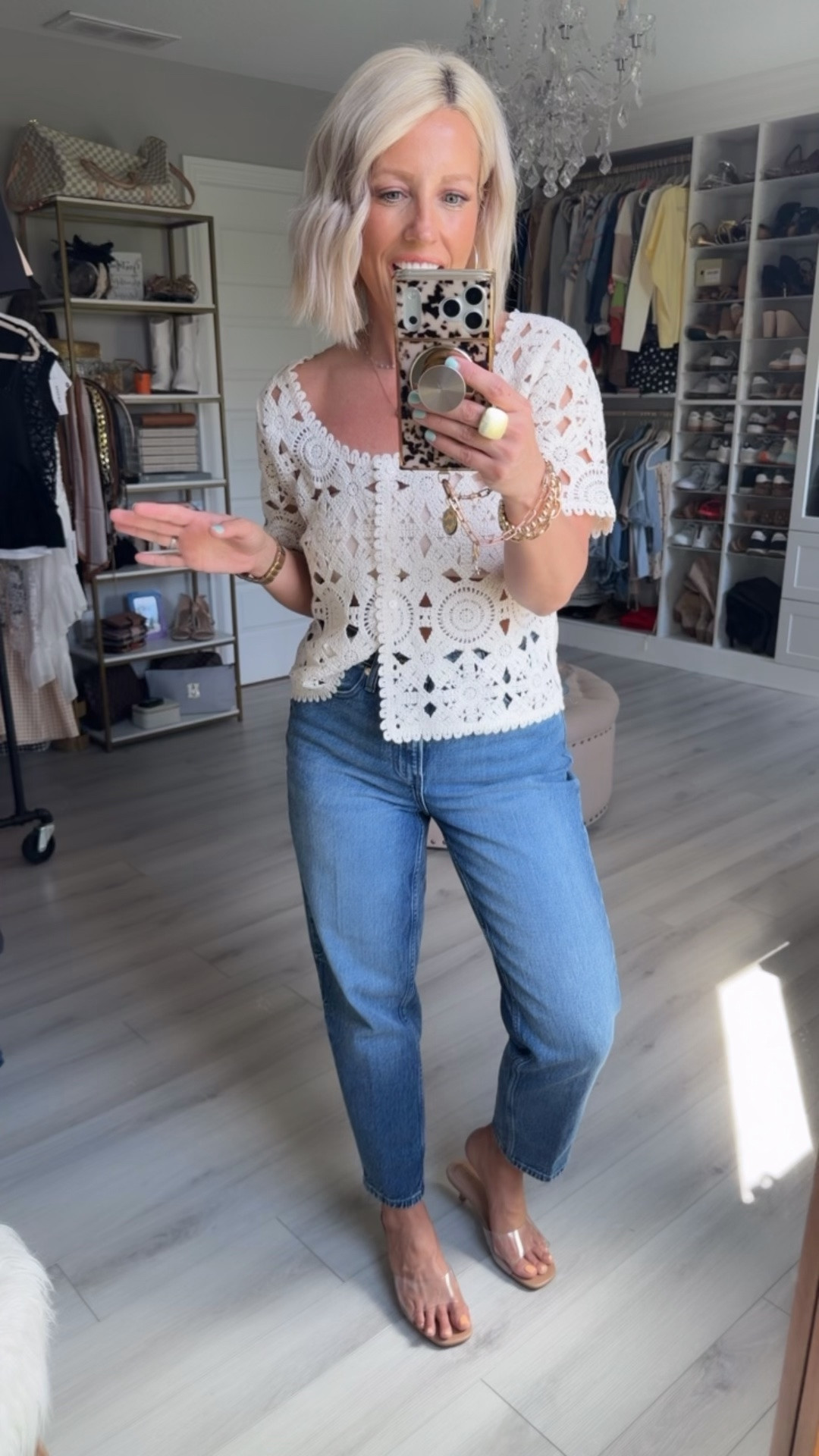 Top medium but would prefer small
Jeans size 4

#LTKSaleAlert #LTKSeasonal #LTKOver40