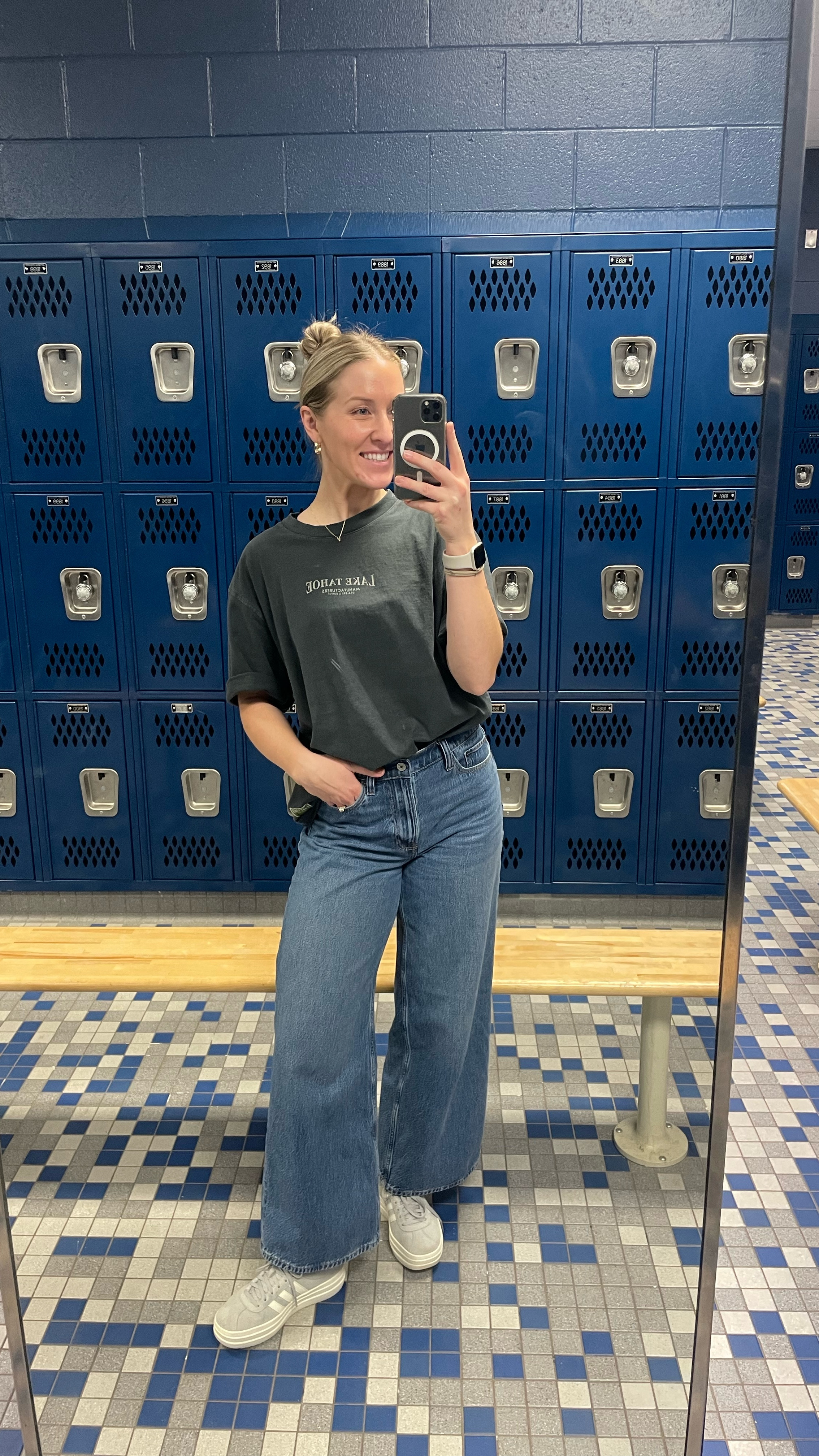 Friday’s health teacher fit! 
Went with an oversized graphic tee & wide leg jeans with sneaks for a fun and comfortable outfit to be in all day! 
Old Navy graphic t-shirts are on sale and they are such an easy way to add character & color to your wardrobe 😍 Stock up!! 
*graphic tee in the photo seems to no longer be sold :(

#LTKActive #LTKSaleAlert #LTKFindsUnder50
