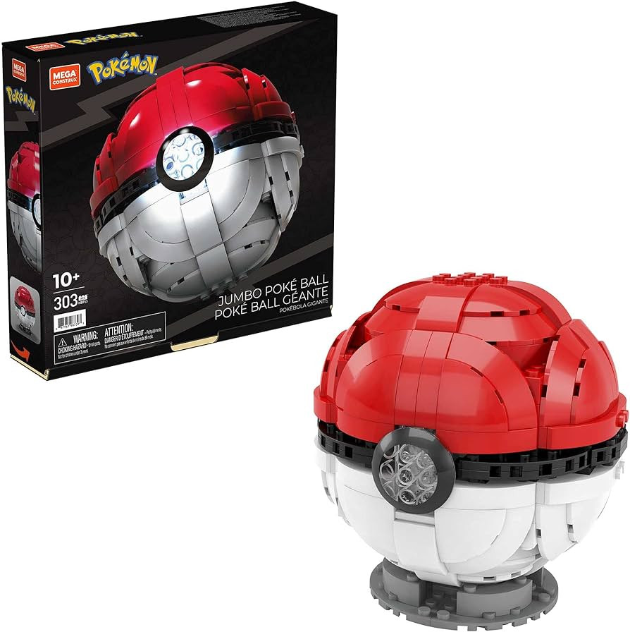 Mega Construx Pokémon Jumbo Poké Ball Construction Set, Building Toys for Kids, 1 piece | Amazon (US)