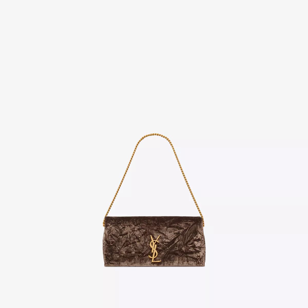 Kate 99 Chain Bag In Velvet And Leather Black One Size | Saint Laurent Inc. (Global)