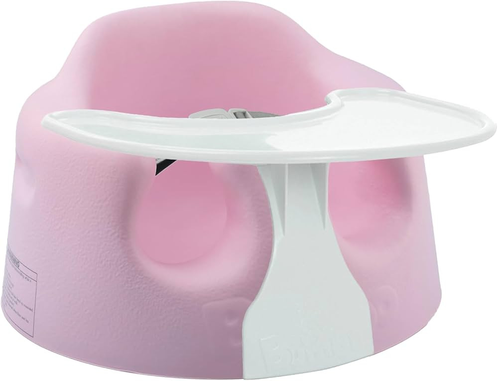 Bumbo Baby Floor Seat, Portable Infant Sit Up Activity & Eating Chair with Tray Accessory, Pink -... | Amazon (US)