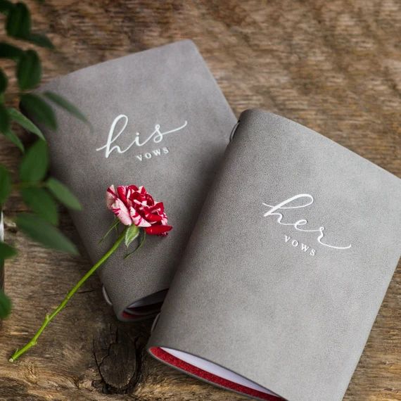 Vow Books His and Hers  Wedding Day Book Vegan Leather  Vows | Etsy | Etsy (US)