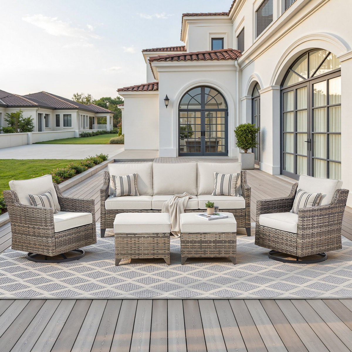 This Wayfair patio set is such a vibe for outdoor lounging 🤍 The comfy cushions, swivel chairs, and all-weather wicker make it perfect for relaxing, morning coffee, or hosting summer nights with friends. Love how it instantly upgrades any backyard, deck, or garden space.#wayfair #wayfairhome #wayfairfinds #patiofurniture #outdoorfurniture #patioset #outdoorconversationset #wickerpatio #outdoorwicker #rattanfurniture #patiolounge #backyarddecor #backyardstyle #backyardgoals #deckdecor #deckfurniture #gardenfurniture #poolsidevibes #poolsidefurniture #outdoorsofa #outdoorseating #patiogoals #patiodecor #patioideas #patioinspiration #cozypatio #modernpatio #summerpatio #outdoorliving #outdoorentertaining #homeinspo #outdoorstyle #luxurypatio #neutralhome #bluepatio #beigepatio #allweatherfurniture #outdoorcomfort #backyardliving #gardenlounge #outdoorlounge #patioupgrade #ltkhome #ltkstyle #ltkfinds

#LTKSeasonal #LTKHome #LTKSaleAlert