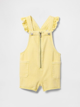 Baby & Toddler UltraSoft Ruffle Denim Shortalls | Gap (US)