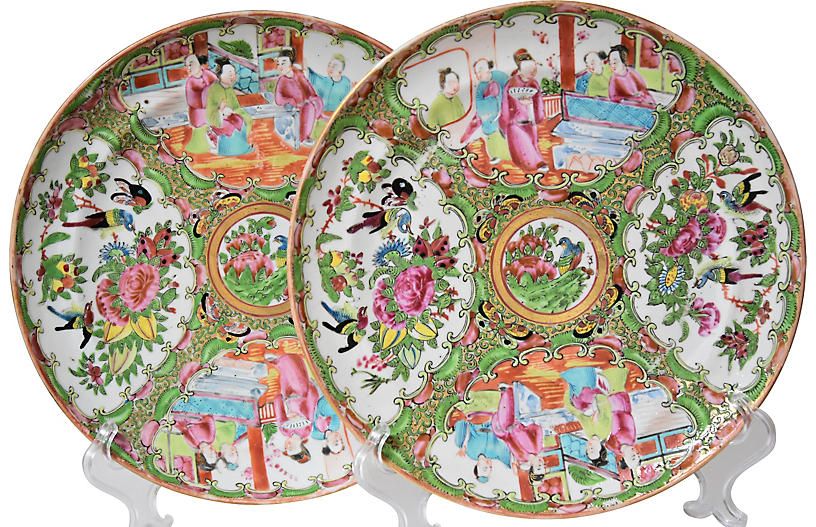 19th-C. Canton Plates, Pair | One Kings Lane