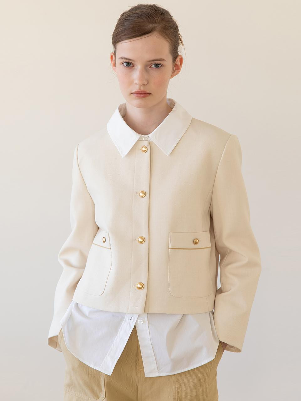 Tweed minimal jacket | W Concept (US)