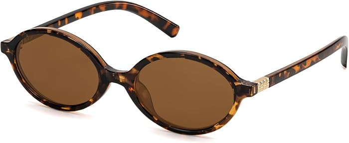 ViewJoy Retro Oval Sunglasses for Women Vintage 90s Y2K Trendy Sun Glasses | Amazon (US)