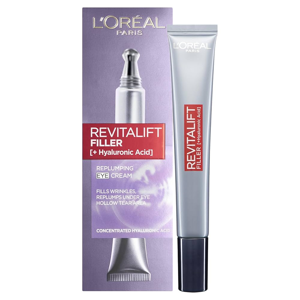 L’Oréal Paris Revitalift Filler Replumping Anti-Ageing Eye Cream, Formulated for eye-area, Moi... | Amazon (UK)