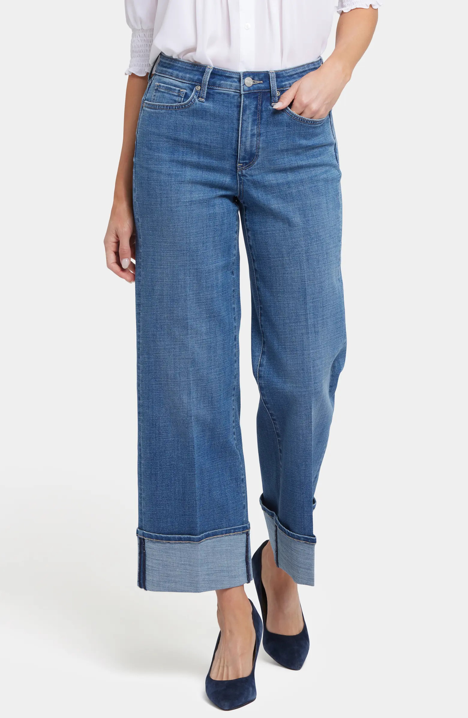 Teresa Cuffed Wide Leg Jeans | Nordstrom Rack