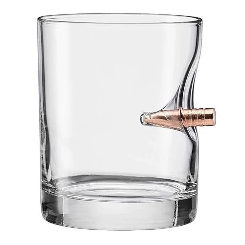 The Original BenShot Bullet Rocks Glass with Real 0.308 Bullet | Made in the USA | Amazon (US)