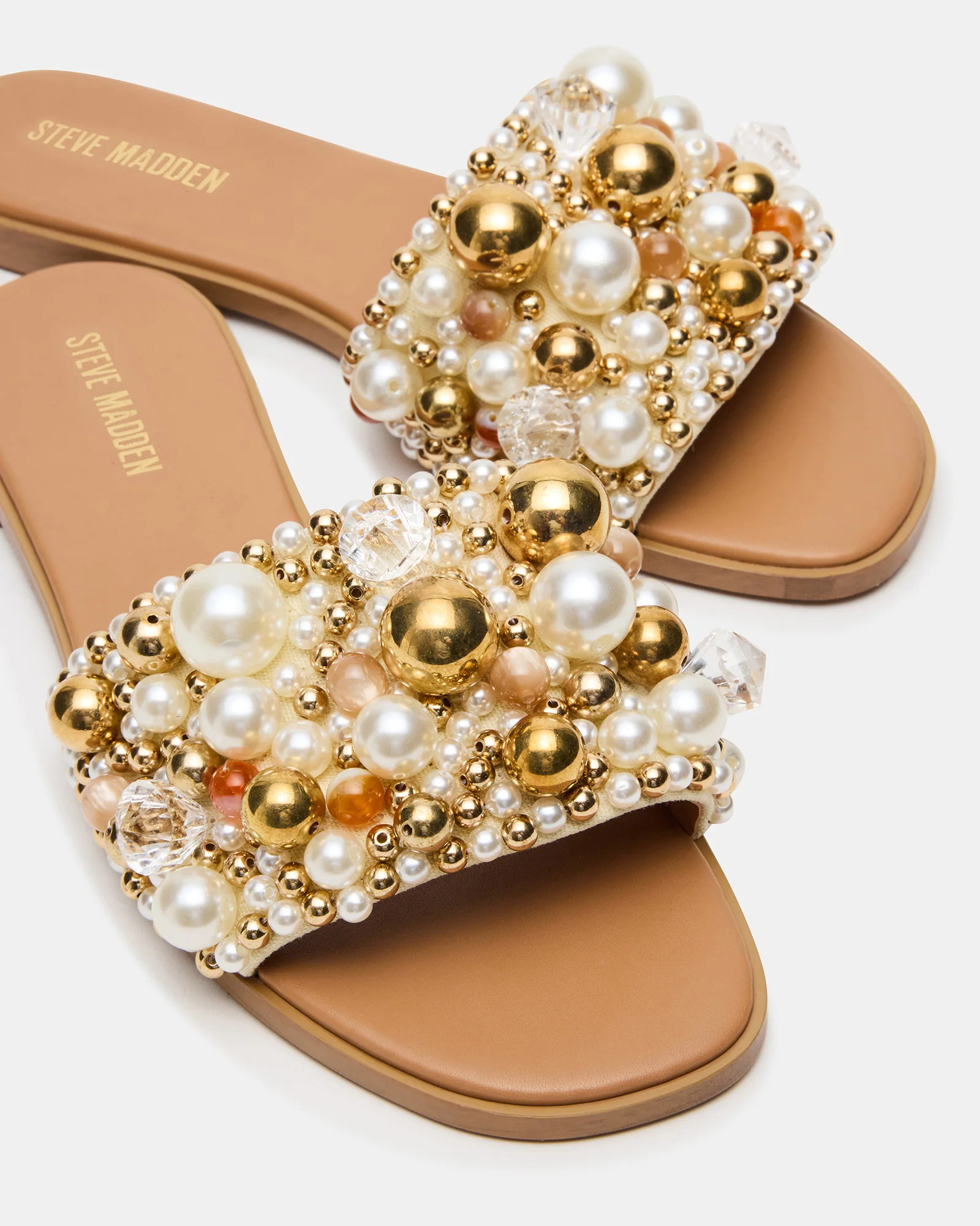 KLIO Coral Multi Ornament Embellished Slide Women's Sandal | Steve Madden (US)