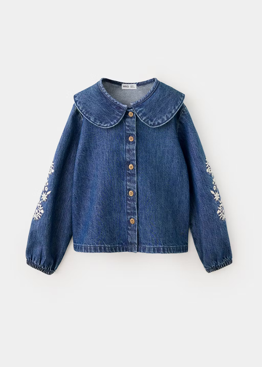 Embroidered denim blouse | Mango (US/MX/AU)