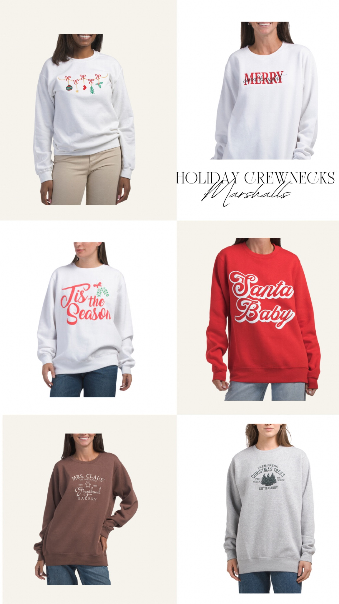 Christmas SWEATSHIRTS FOR $12.99!!!?? Santa baby sweatshirt. 
Tis the season sweatshirt 

#LTKFindsUnder50 #LTKSaleAlert #LTKSeasonal