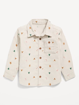 Long-Sleeve Corduroy Pocket Shirt for Toddler Boys | Old Navy (US)