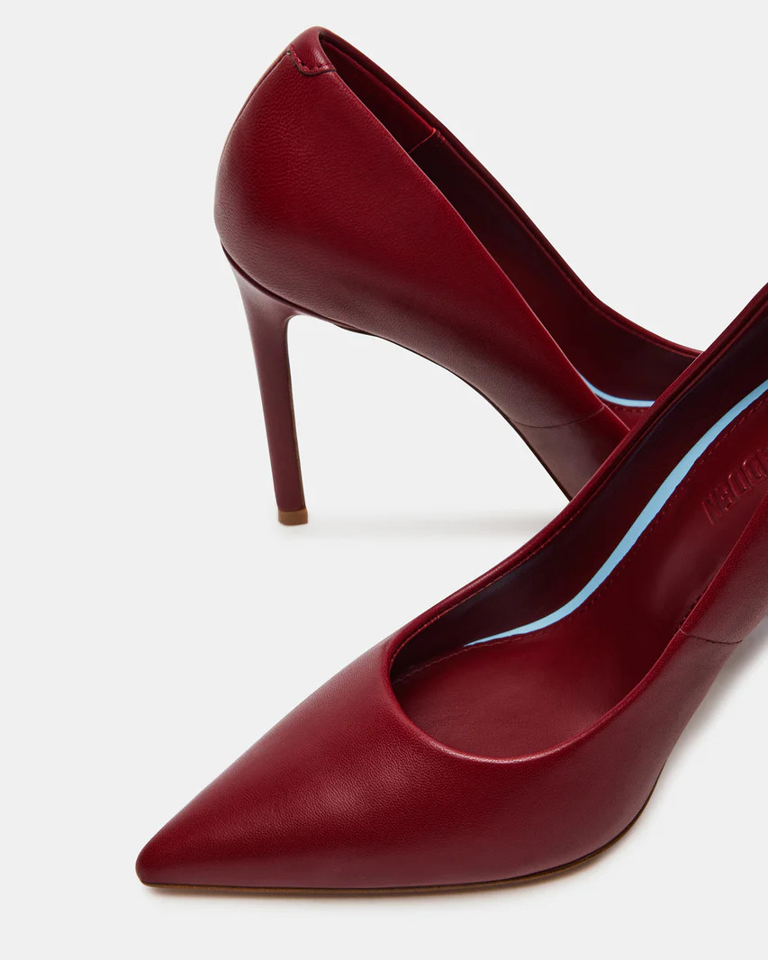 THRIVE Wine Leather Stiletto Pump | Women's Heels | Steve Madden (US)