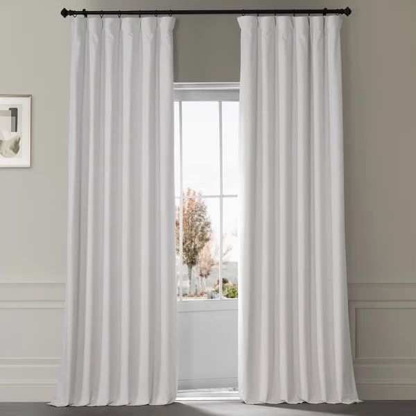 Loria Plush Velvet 100% Blackout Curtains For Bedroom, Living Room - Single Panel | Wayfair North America