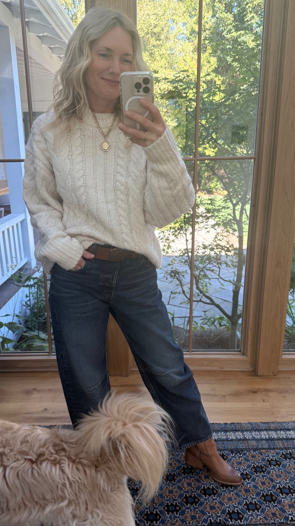 Outfit below:) my necklace is nearly sold out but sharing some similar ones I love ⤵️