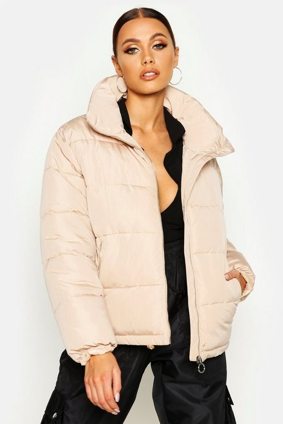 Funnel Neck Puffer Jacket | Boohoo.com (US & CA)