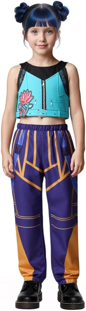 Girls Pop Singer Dress Up Costume Kids Halloween Cosplay Stage Role Play Outfit | Amazon (US)