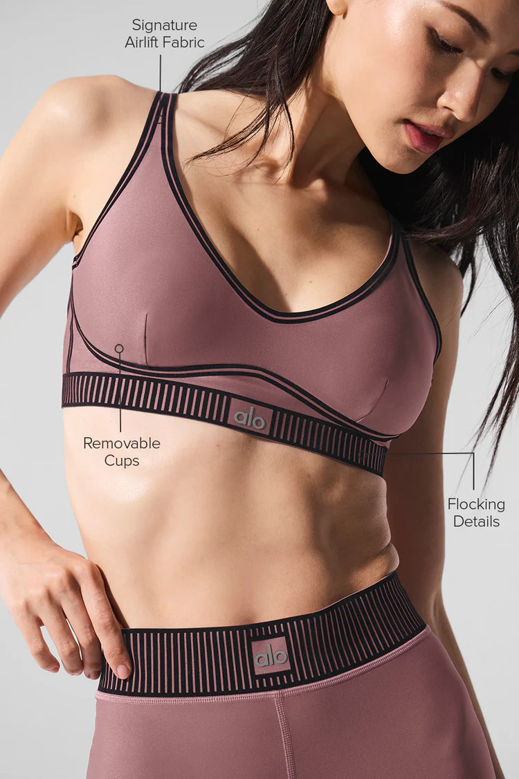 Airlift Line Up Bra - Smoky Quartz | Alo Yoga (US)