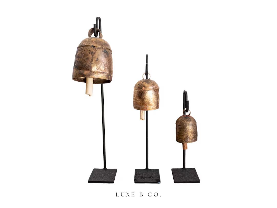 Bell Stands Vintage Inspired Copper Bells Meta Iron Bells - Etsy | Etsy (US)