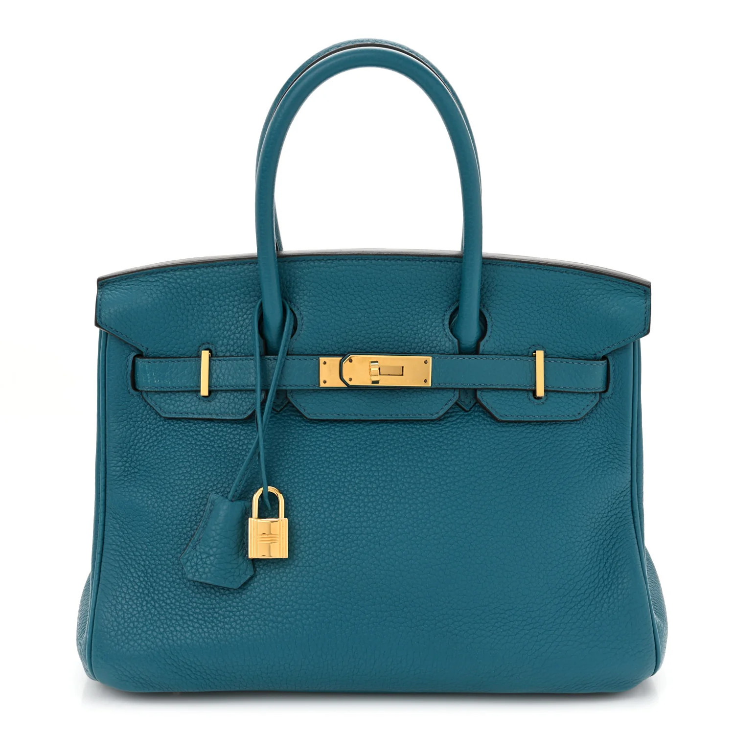 Taurillon Clemence Birkin 30 Bleu Izmir | FASHIONPHILE (US)
